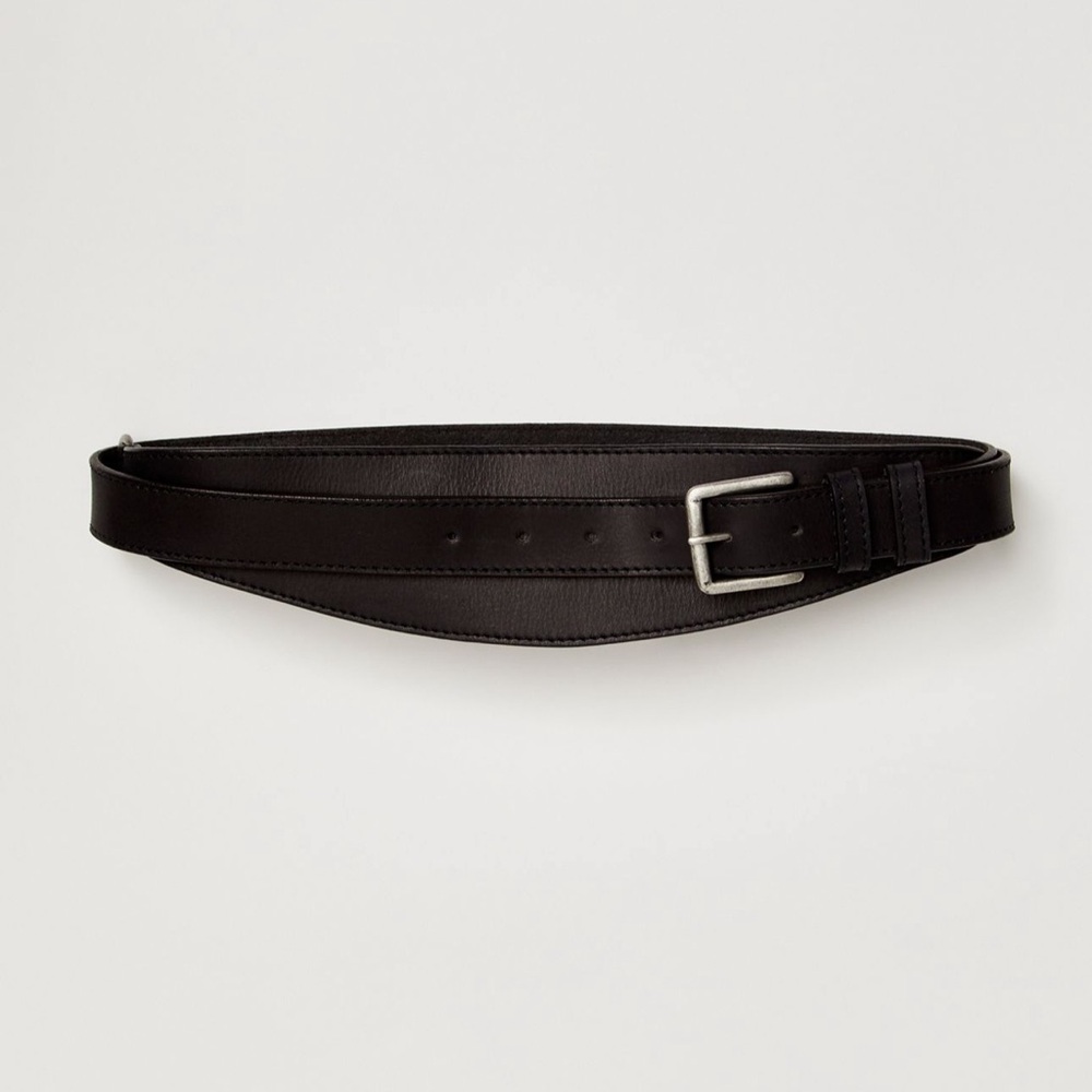 Nwt Free People Old Waist Coat Black Leather Belt